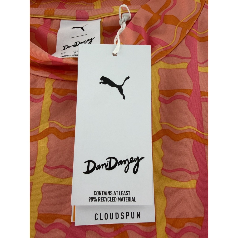 Puma x Dani Dazey CS Women's Size M Pink Fruit Mock Neck Top NWT Golf Shirt - Picture 5 of 7